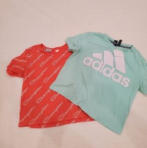 2 cropped/short boxy t-shirts.